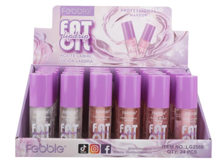 (Caja de presentación) Febble comercio exterior europeo y americano spot transfronterizo venta caliente 24 cajas de aceite de labios LG2586 image 7