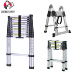Односторонняя шарнирная телескопическая лестница на заказ, чертежи и образцы, аксессуары для обработки, внешняя торговля, исходный завод