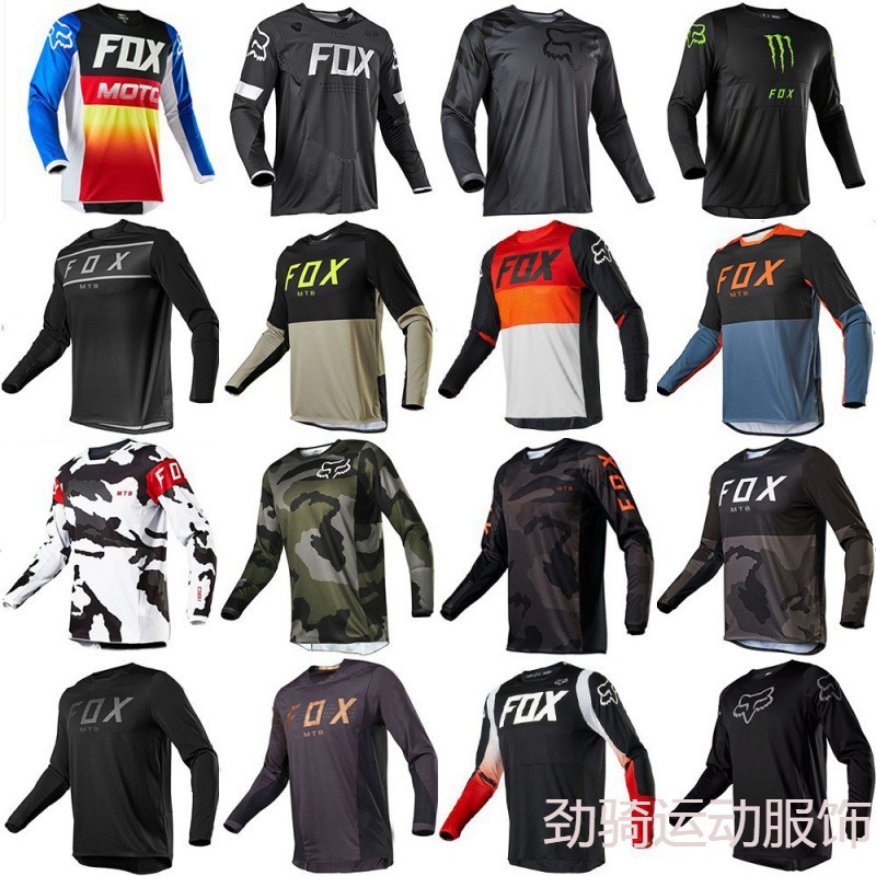 2022Fox Downhill Suit Mountain Bike Cycling Suit Men's Long-Sleeved Top Off-Road Motorcycle Racing Suit Breathable
