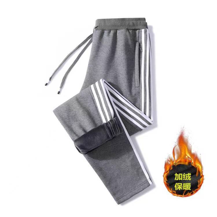 Algodón puro de cuatro colores L - 8XL grasa 95 algodón 2023 nuevo otoño y invierno para hombres tres barras sueltas y veludo