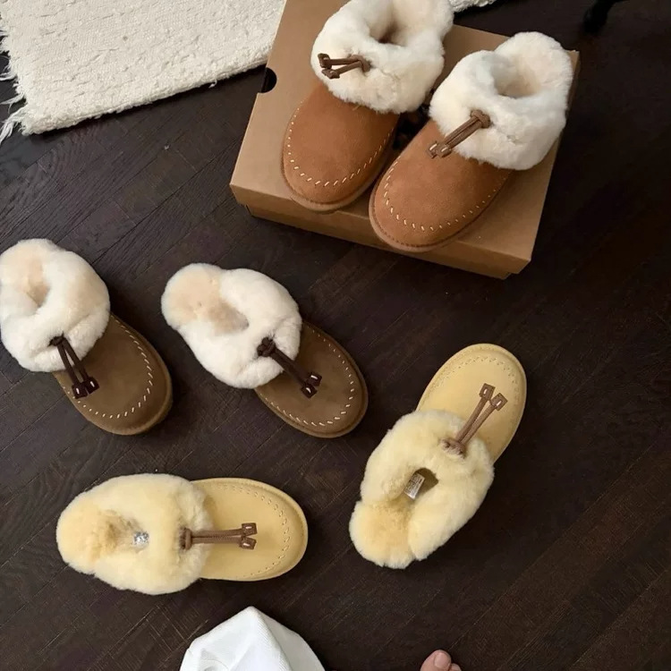 2026 Autumn New Collection: Comfortable, flat-soled, round-toe slip-on cotton slippers – incredibly stylish and versatile, perfect for women to wear outdoors
