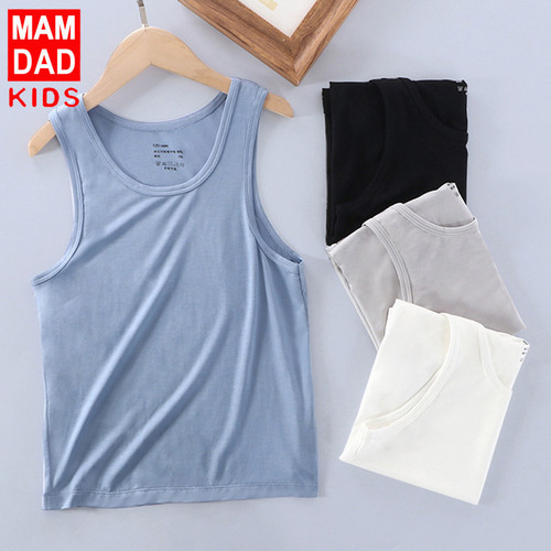 Ecos children's vest three-piece boy's summer vest bottoming top medium and large children's sleeveless vest children's clothing