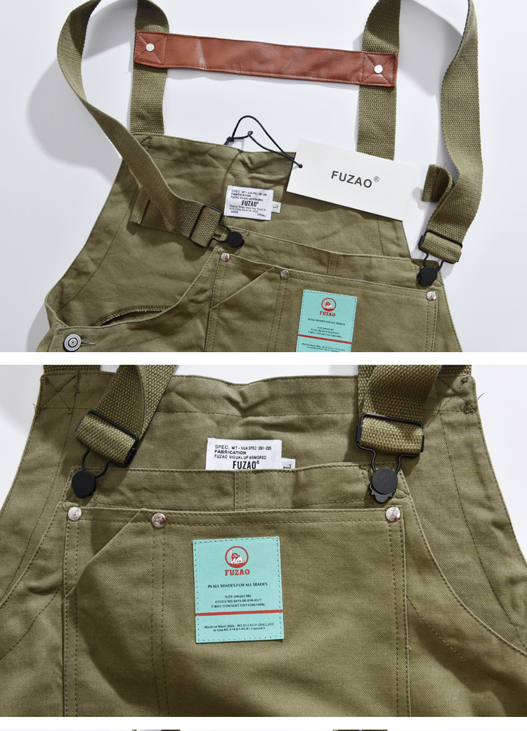 Tuta da lavoro a blocchi di colore, stile maschile, con bretelle, pantaloni da papà, pantaloni in denim, marchio europeo e americano alla moda_voghion.com