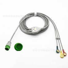 Infitron/ Omni 3/5 leads 12 pin ecg cable心电导联线