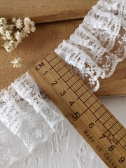 雙層白色蕾絲褶皺優質衣服領子袖口花邊輔料手工DIY服裝裝飾布料