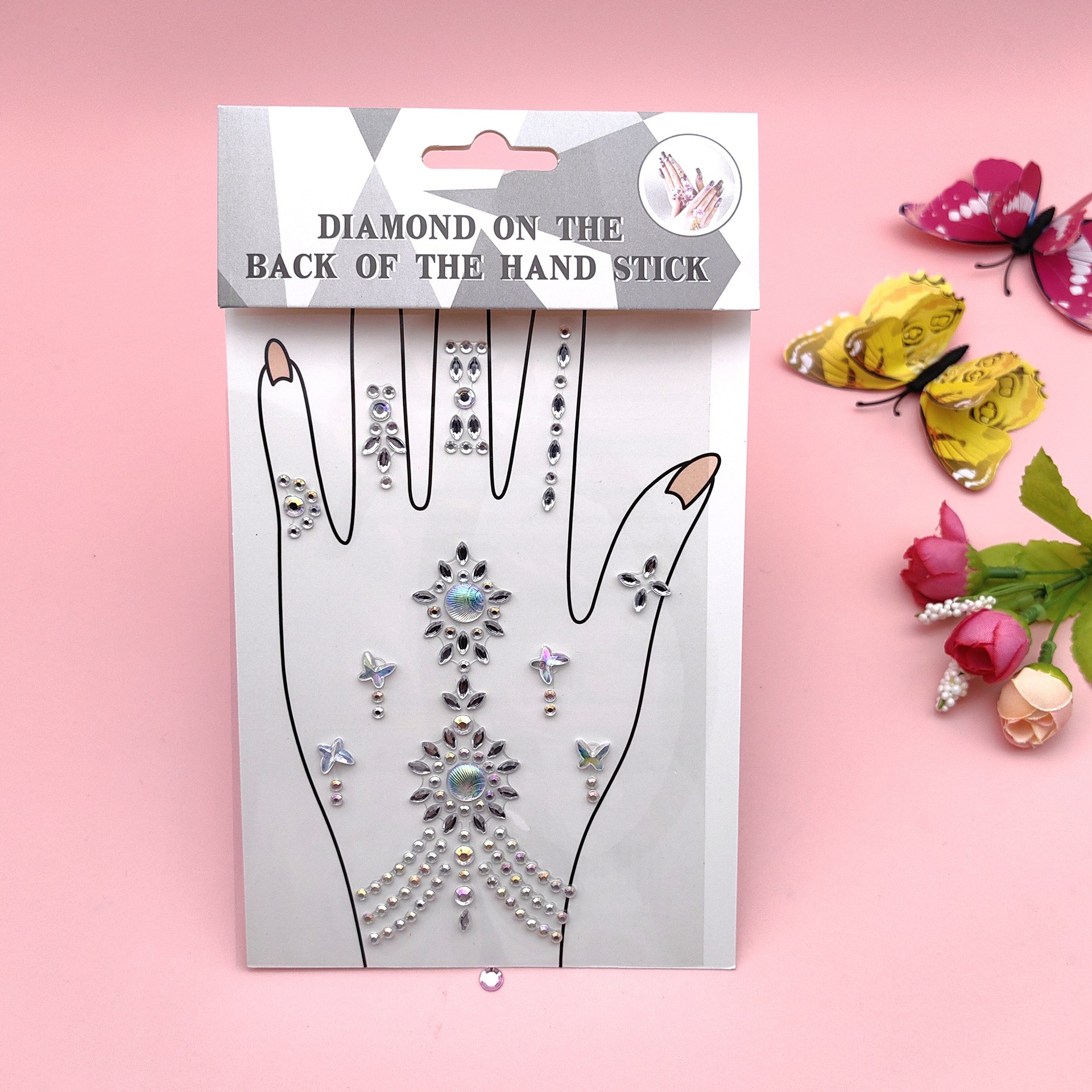 Nueva mano transfronteriza pegatinas decorativas acrílico música Festival Navidad joyería rhinestone manicura uñas pegatinas princesa