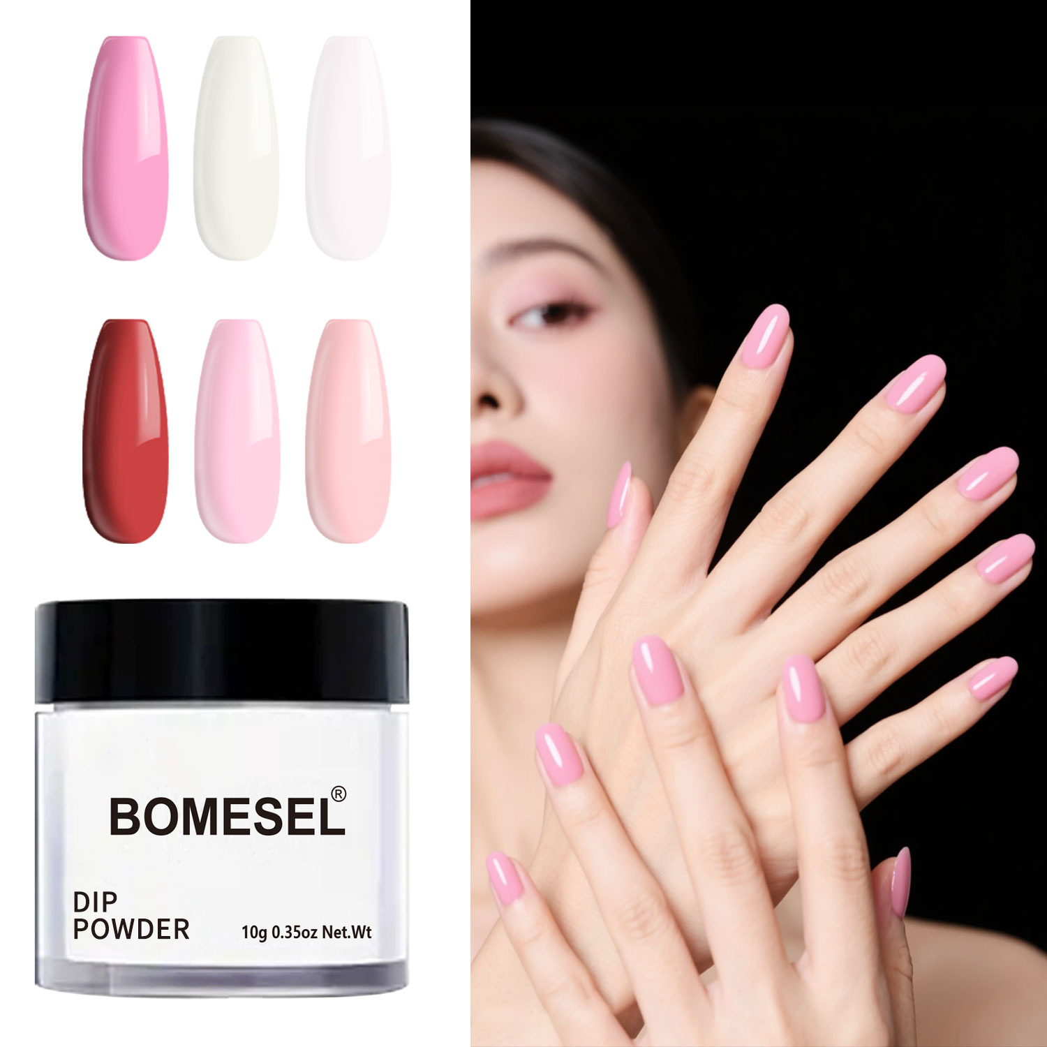 Dipping Powder Polvo de infiltración de uñas Polvo de cristal seco natural sin sabor Polvo de acrílico