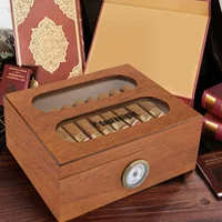 Трансграничная деревянная коробка для сигар, герметичная упаковка для сигар, коробка для сигарет с откидной крышкой, увлажняющая коробка для сигар, прозрачная деревянная коробка