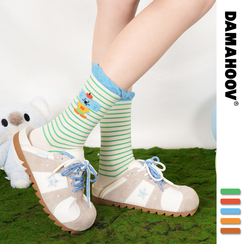 Autumn Koala Loves Apples Mid-Calf Cotton Socks for Women, Sweat-Absorbing Long Socks, Zhuji Socks Wholesale, White and Cute Autumn Koala Loves Apples Mid-Calf Cotton Socks for Women, Sweat-Absorbing Long Socks, Zhuji Socks Wholesale, White and Cute
