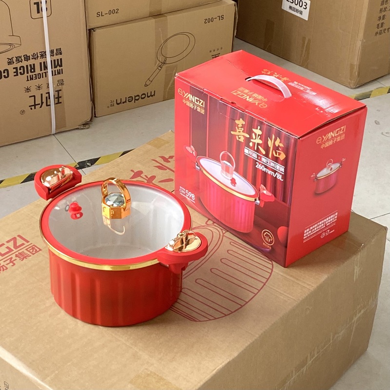 扬子8L喜来临微压料理锅陶晶纳米不粘微压锅家用多功能微压汤煲锅|undefined