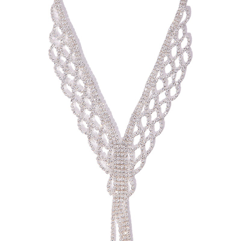 Europeo y americano nuevo collar traje de moda simple largo borla collar nicho pendientes joyería conjunto de joyas