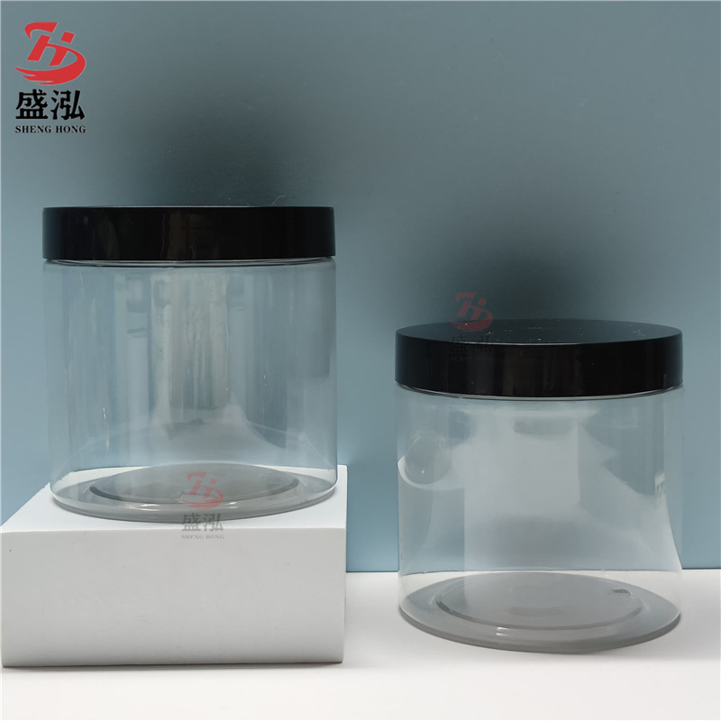 89 Teeth PET Transparent Food Wide Mouth Bottle 500g Nut Cookie Sealed Plastic Jar Candy Bait Plastic Bottle
