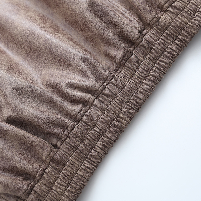 Giacca in pelle scamosciata marrone vintage per uomo e donna, giubbotto bomber oversize con chiusura a cerniera, cappotto in morbida similpelle_voghion.com