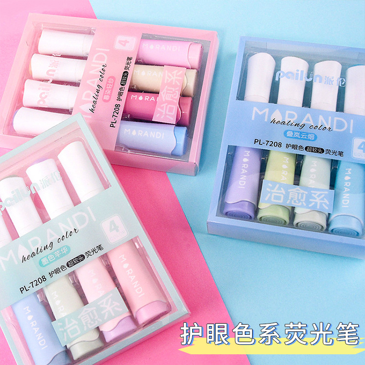 Lápiz resaltador grande de color degradado, bolígrafo fluorescente, bolígrafo de marcado de color para estudiantes, bolígrafo de cuenta manual de alto valor