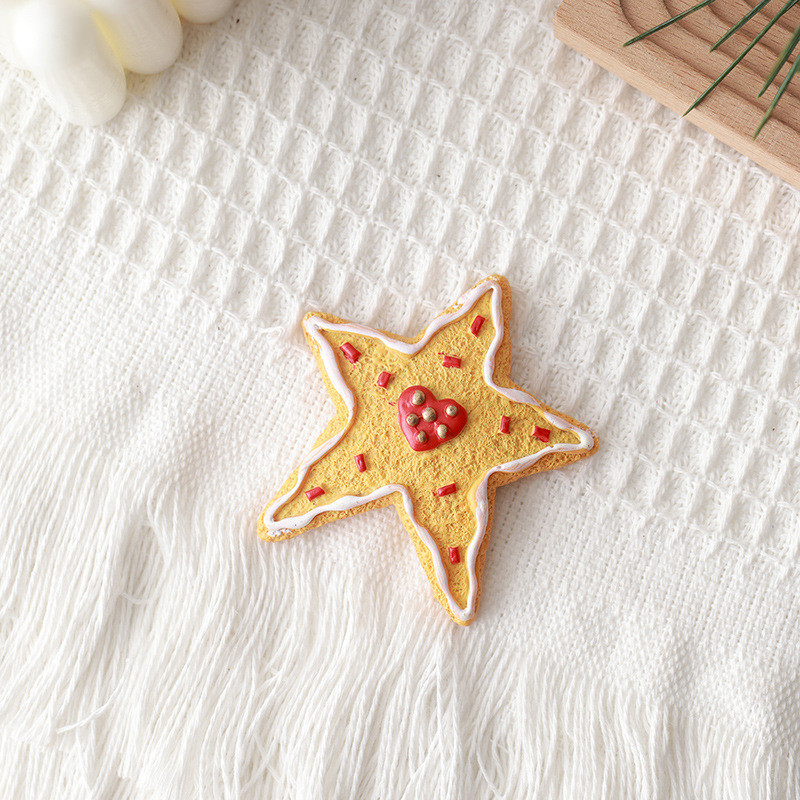 Nuevos árboles de Navidad transfronterizos de madera, copos de nieve, pegatinas de resina de pentacos, accesorios de decoración de Navidad, decoración de amor