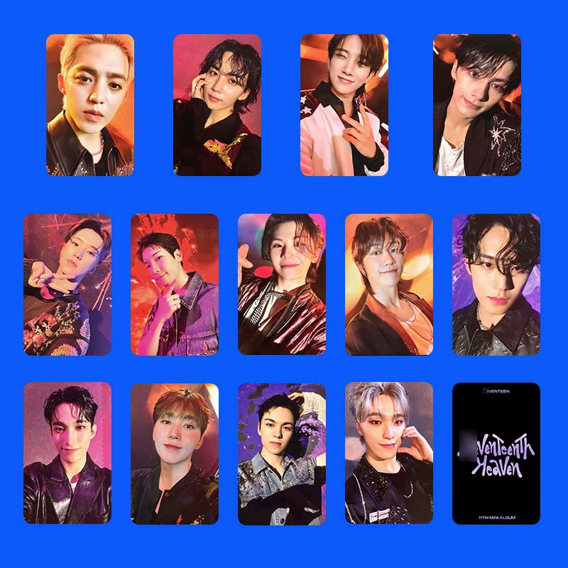 Набор фотокарточек (SEVENTEEN) Mini Album HEAVEN — 54×85 мм, 13 шт., двусторонняя пленка