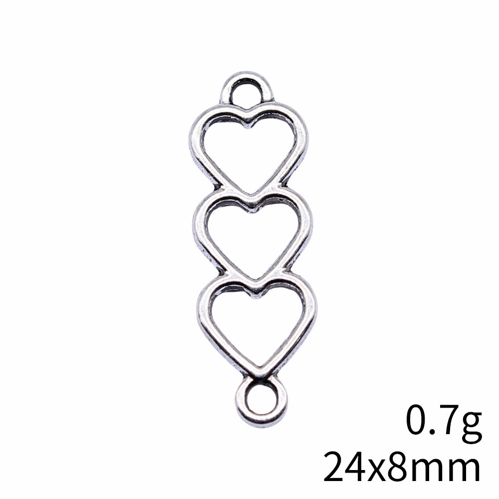 1 Piece Alloy Heart Shape Connector Retro display picture 4