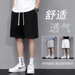 2025新款韩版短裤男士夏季潮流宽松纯色男士休闲时尚运动裤跨境款