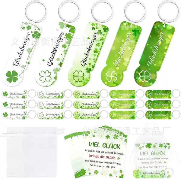 New Cross-Border Acrylic Material Holiday Gift Encouragement Gift Great Blessing Birthday Key Pendant Decoration