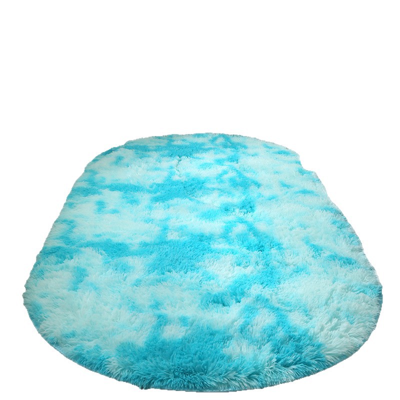 Dopamina transfronteriza alfombra de seda de color sólido dormitorio sala de estar suave engrosado aislamiento oval decoración mantas de cama en stock