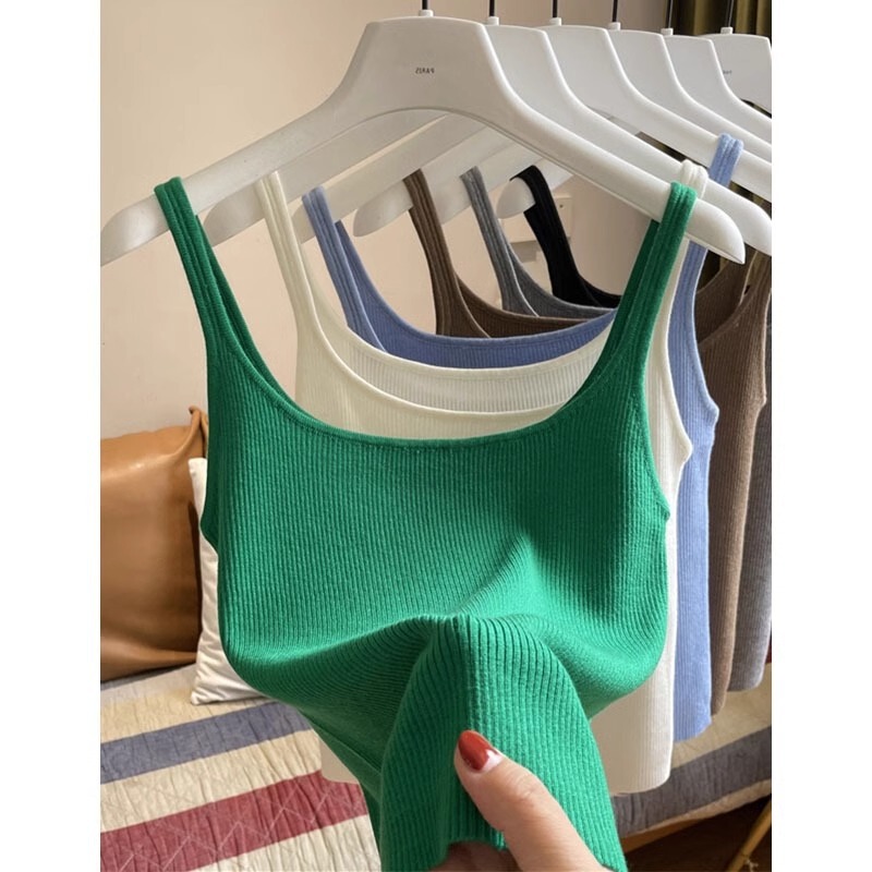 Sling Knitted Small Vest Women's Summer New Women's Suit Sleeveless All-match Slimming Western Style Base Top Sling Knitted Small Vest Women's Summer New Women's Suit Sleeveless All-match Slimming Western Style Base Top