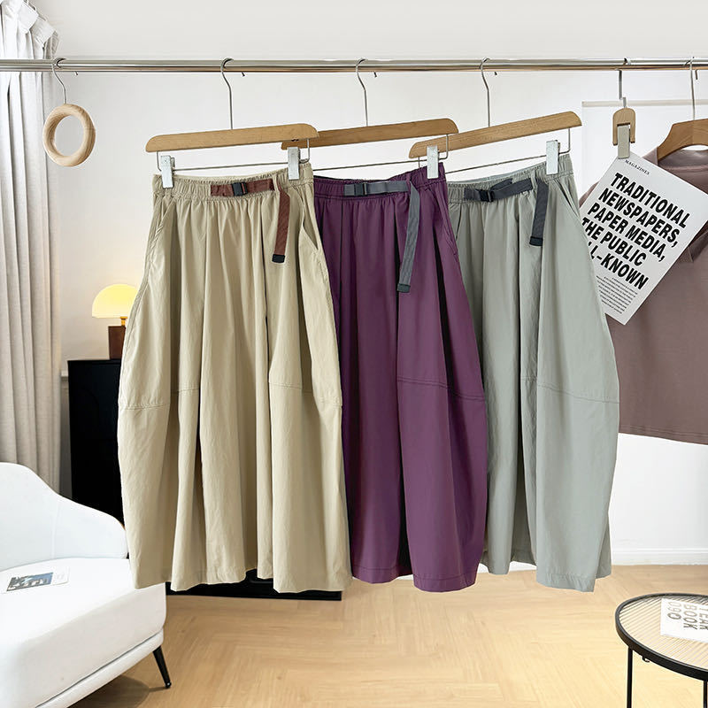 Factory Orders! Spring and Summer Elastic Waist Slimming Water-Repellent Outdoor Floral Skirt Sun-Protective Cocoon-Shaped Long Skirt for Women