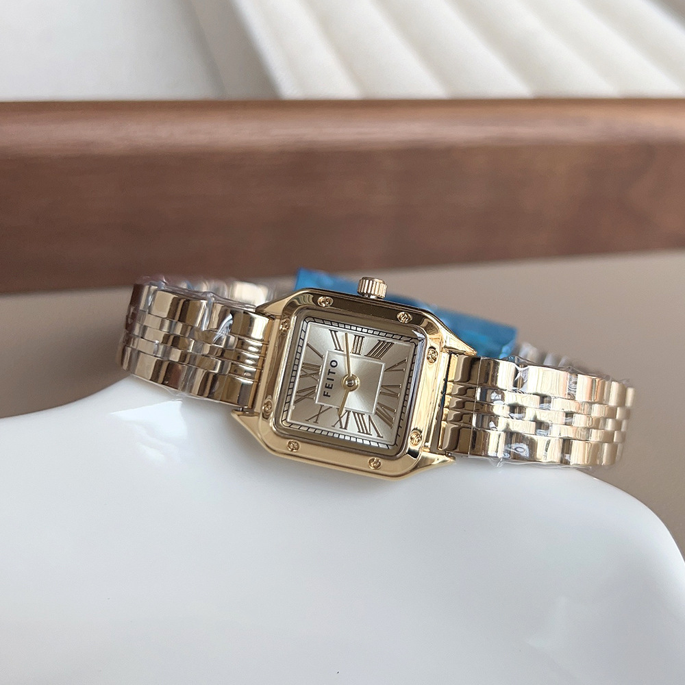 Orologio da donna IBSO New Square Small Dial Steel Band Live 9636_voghion.com