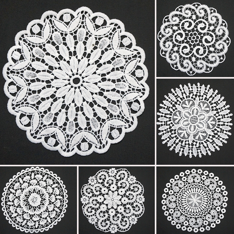 直销新款水溶刺绣牛奶丝花边现货白色镂空单边小条码蕾丝婚纱辅料