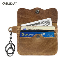 跨境货源时尚真皮卡包钥匙包证件皮包头层牛皮零钱包卡套公交卡包