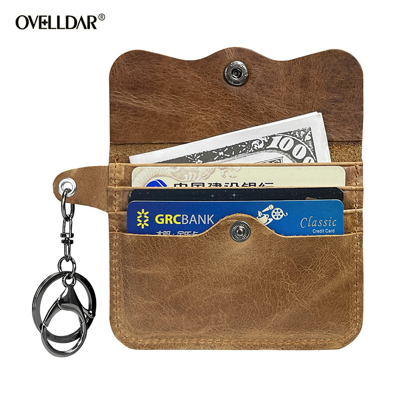 Cross-border Supply Fashion Genuine Leather Card Case Key Bag Certificate Leather Bag Top Layer Cowhide Coin Purse Card Case Bus Card Case Cross-border Supply Fashion Genuine Leather Card Case Key Bag Certificate Leather Bag Top Layer Cowhide Coin Purse Card Case Bus Card Case