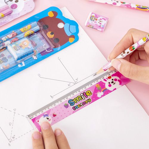 Card set of five-piece Children's Day gifts Christmas school supplies set gift box primary school students pencil stationery gifts
