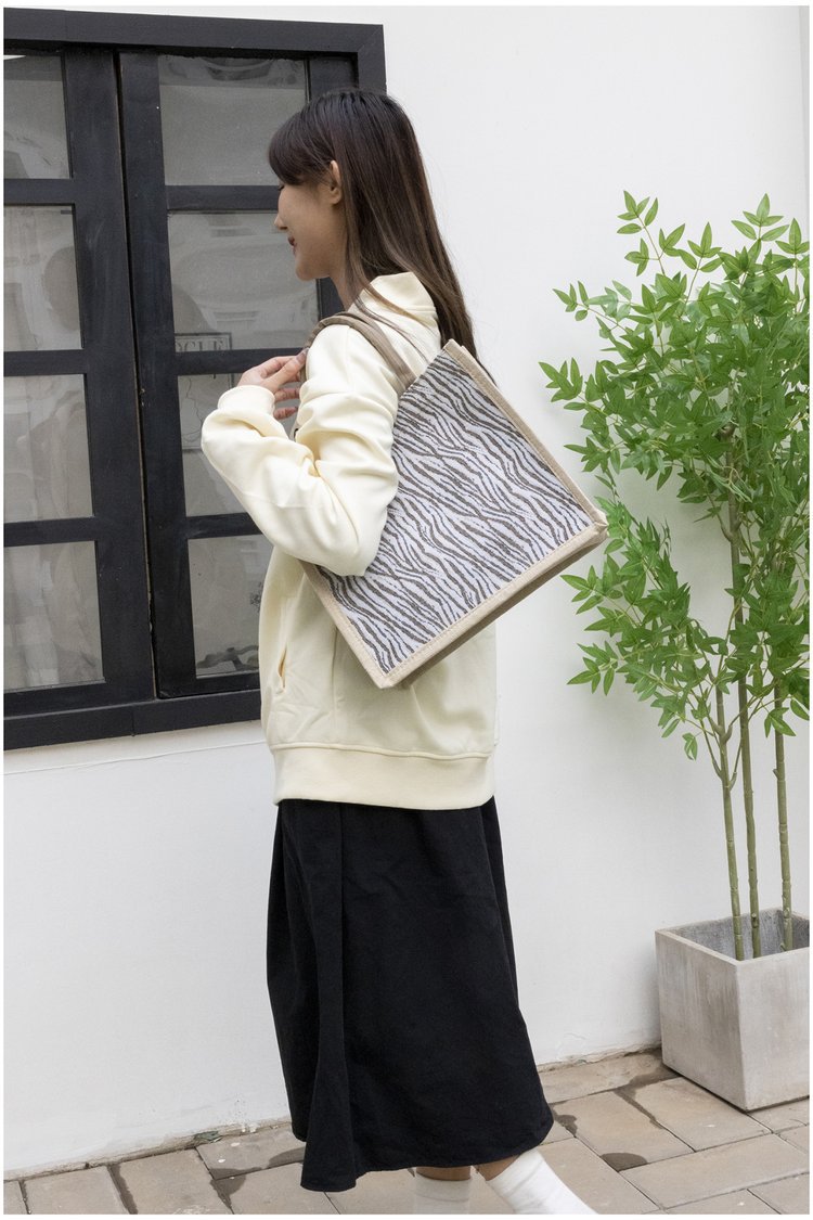 Large-capacity commuting handbags, cross-border bestsellers, hand-carried tote bags, ins linen texture single-shoulder tote bags undefined