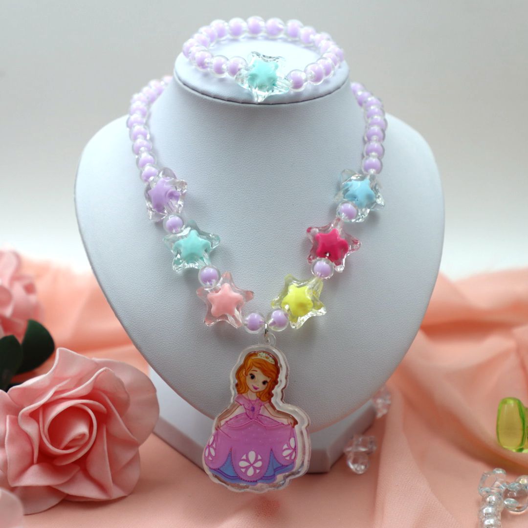 Directo de fábrica colgante luminoso collar traje de dibujos animados pulsera luminosa con luz joyería para niños joyería creativa al por mayor