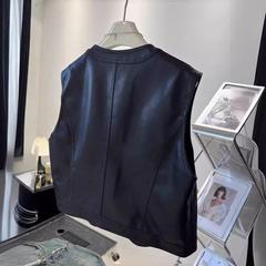pu皮马甲女短款2025年秋季新款韩系穿搭无袖背心坎肩马夹外套上衣