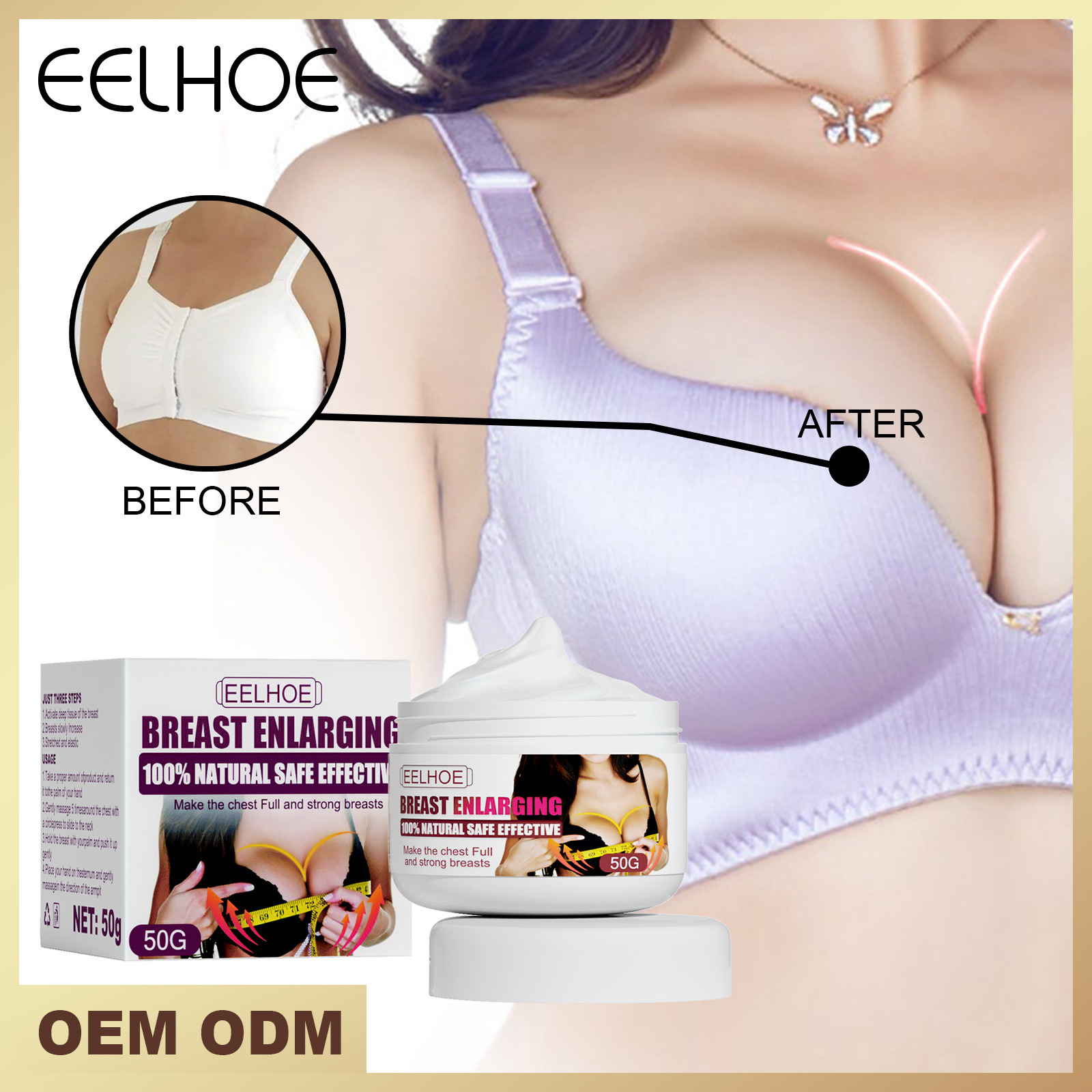 Crema da massaggio per la cura del seno rassodante e modellante Fast Eelhoe Beauty Lift_voghion.com