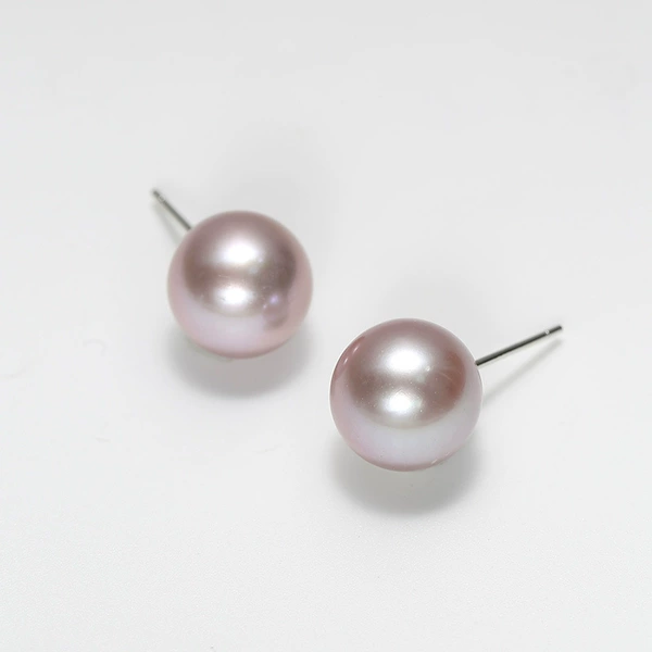 Earrings from pearl, silver 925 sample, 12mm