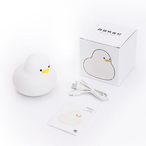 团团鸭趣味硅胶灯USB充电调光LED氛围灯触控鸭子定时伴睡小夜灯