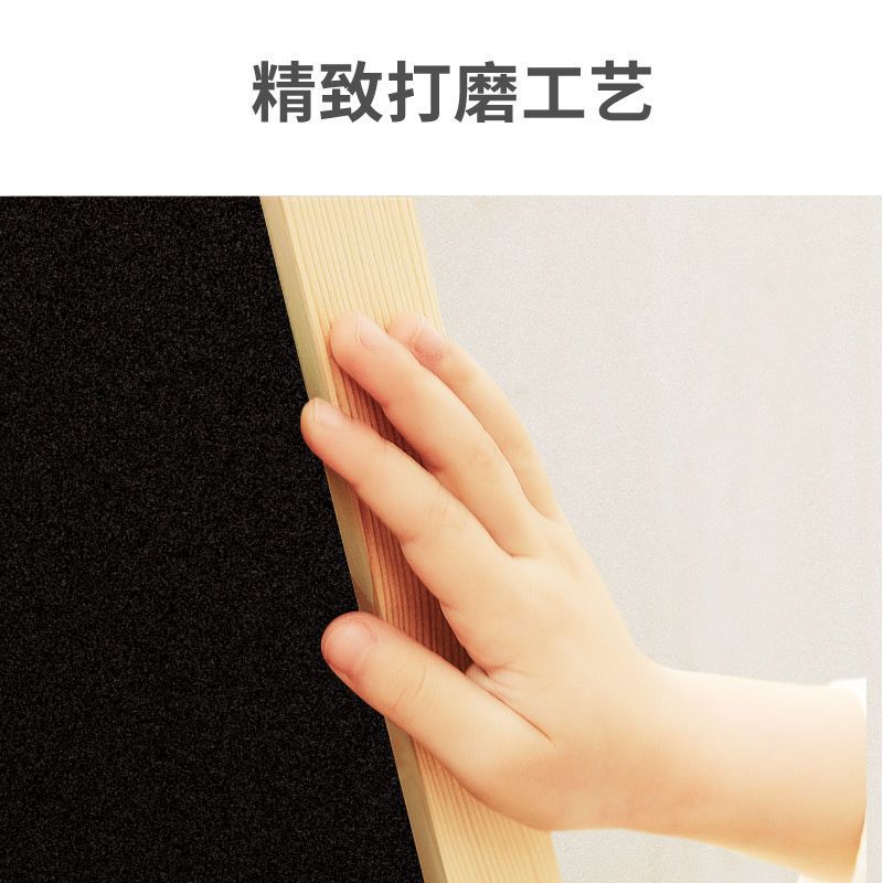 Tienda de pizarra pequeña, marco de madera para el hogar magnético, tiza, escritura borrable, tablero de mensajes de doble cara colgante comercial, escritura a mano para niños