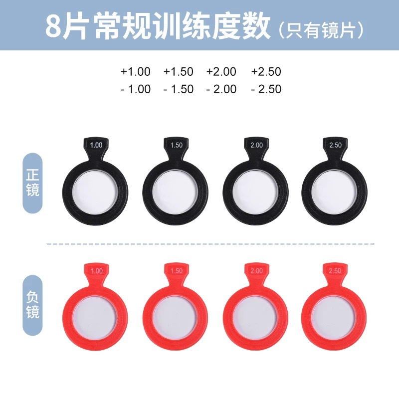 眼镜验光片插片箱配件球镜柱镜单片试戴片试戴架镜片塑料圈试镜片
