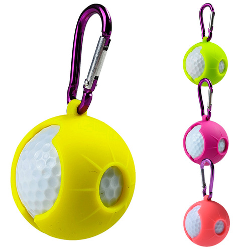 Golf silicone ball cover, environmentally friendly golf ball protective cover, golf ball jacket that can hang a single ball