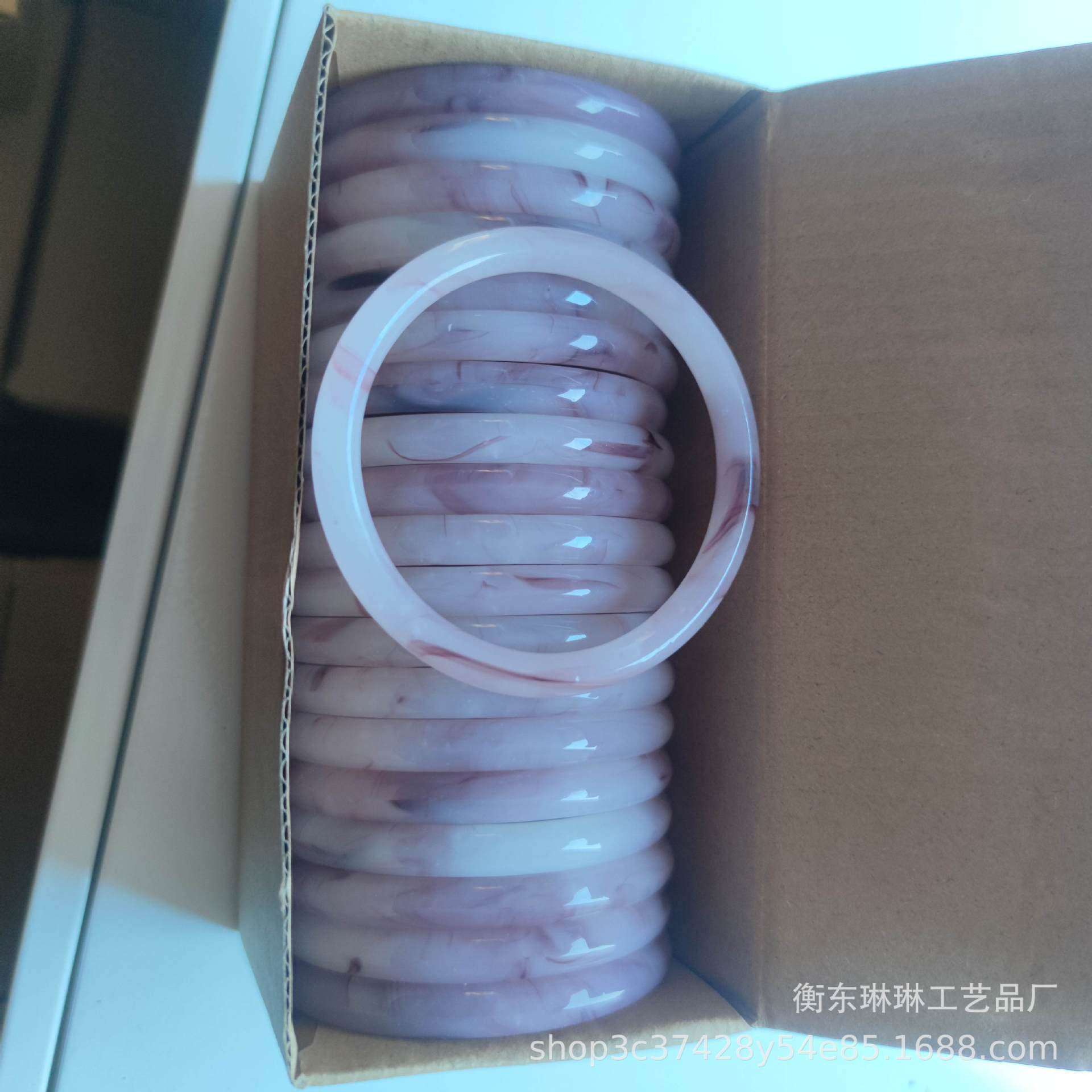 8mm 내경 60mm 유리 모조 옥 뷰티 팔찌 징글 팔찌 플로팅 꽃 팔찌 제국 후궁 팔찌