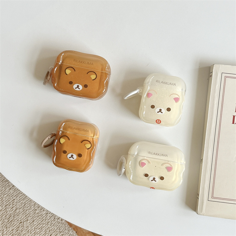 Rilakkuma Is Suitable for AirPods 4, Apple 1/2/3 Generation Earphone Cases, AirPods Pro 3, Cartoon Creative and Cute