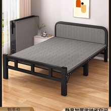 铁艺床现代简约单人家用午休折叠床加厚加固宿舍床出租屋成人铁床
