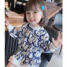 宝宝连衣裙2025秋冬冬季新款童装长款卫衣裙子韩版女童洋气时髦上