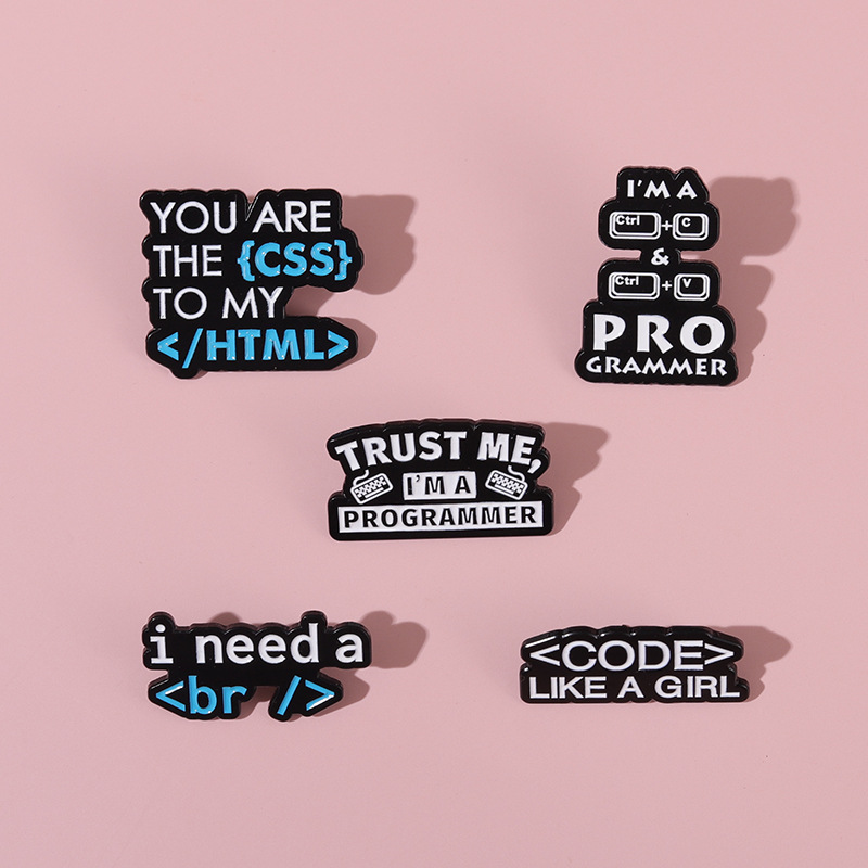 Casual Pin Letter Alloy Unisex Brooches display picture 3