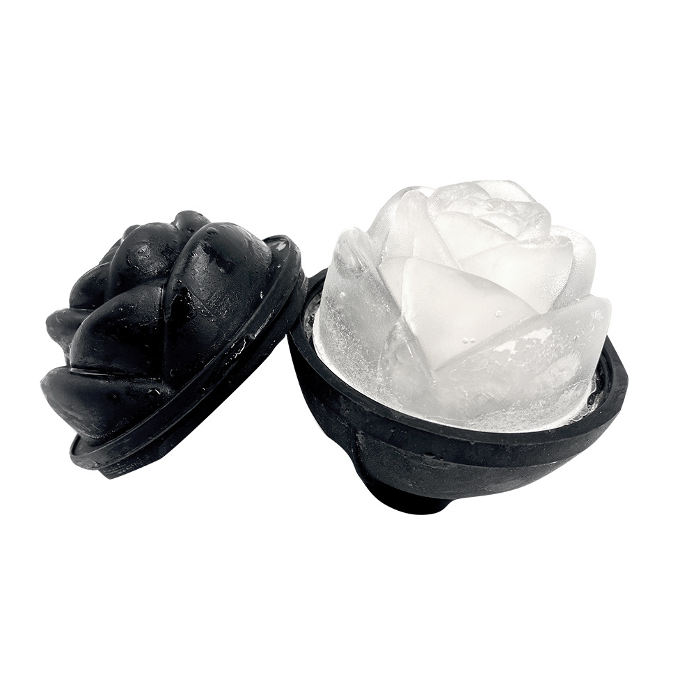 Caja de molde de hockey sobre hielo de silicona Ice Cube máquina de hielo 4-piece Rose whisky Comercial Grande cuadrado redondo image 34