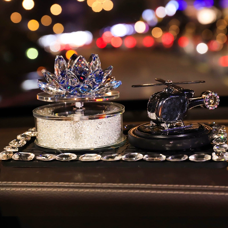 Floral automatic rotating perfume solar-powered