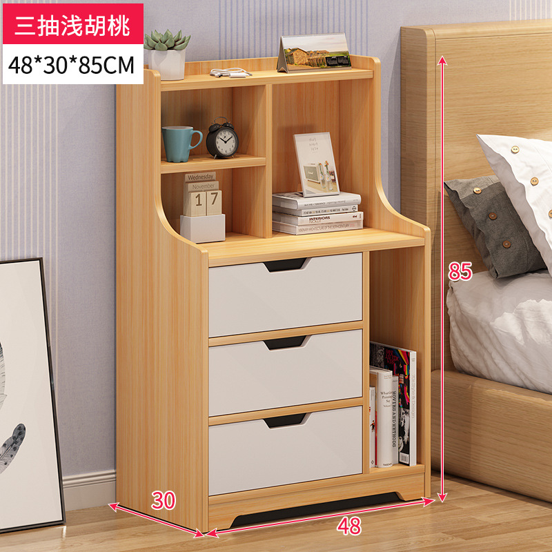 Tabernita de cabecera simple y moderna dormitorio pequeño estante de cabecera de cama de piso pequeño armario de almacenamiento casero armario de almacenamiento