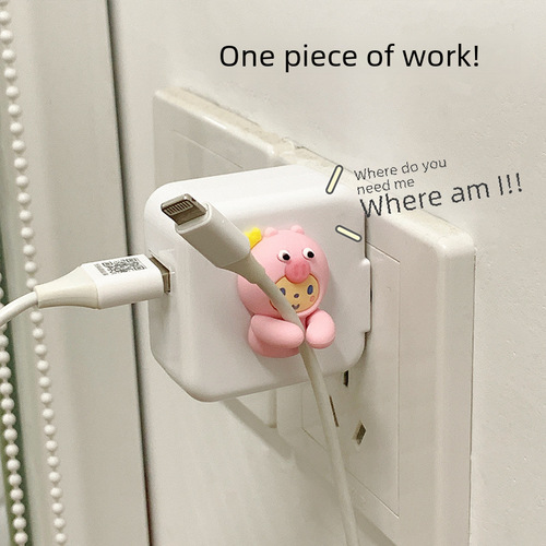 Desk storage self-adhesive wire clip charging cable clip data cord fastener cartoon cord organizer hub wire organizer