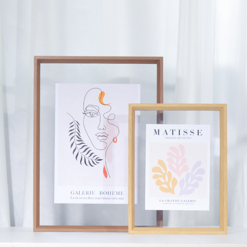 Wholesale Double-Sided Transparent 6inch 7inch 8inch A4 Specimen Frame DIY Wedding Decoration Display Frame Photo Frame Display Stand